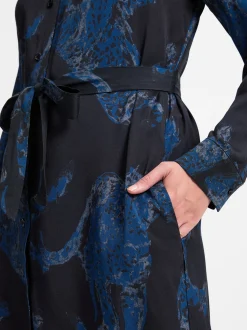 Marie Lund Collection Damen Blusenkleid in indigo
