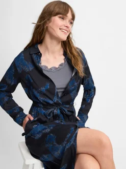 Marie Lund Collection Damen Blusenkleid in indigo