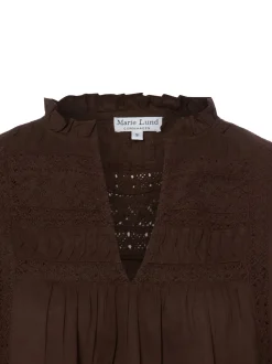 Marie Lund Collection Damen Bluse in schoko