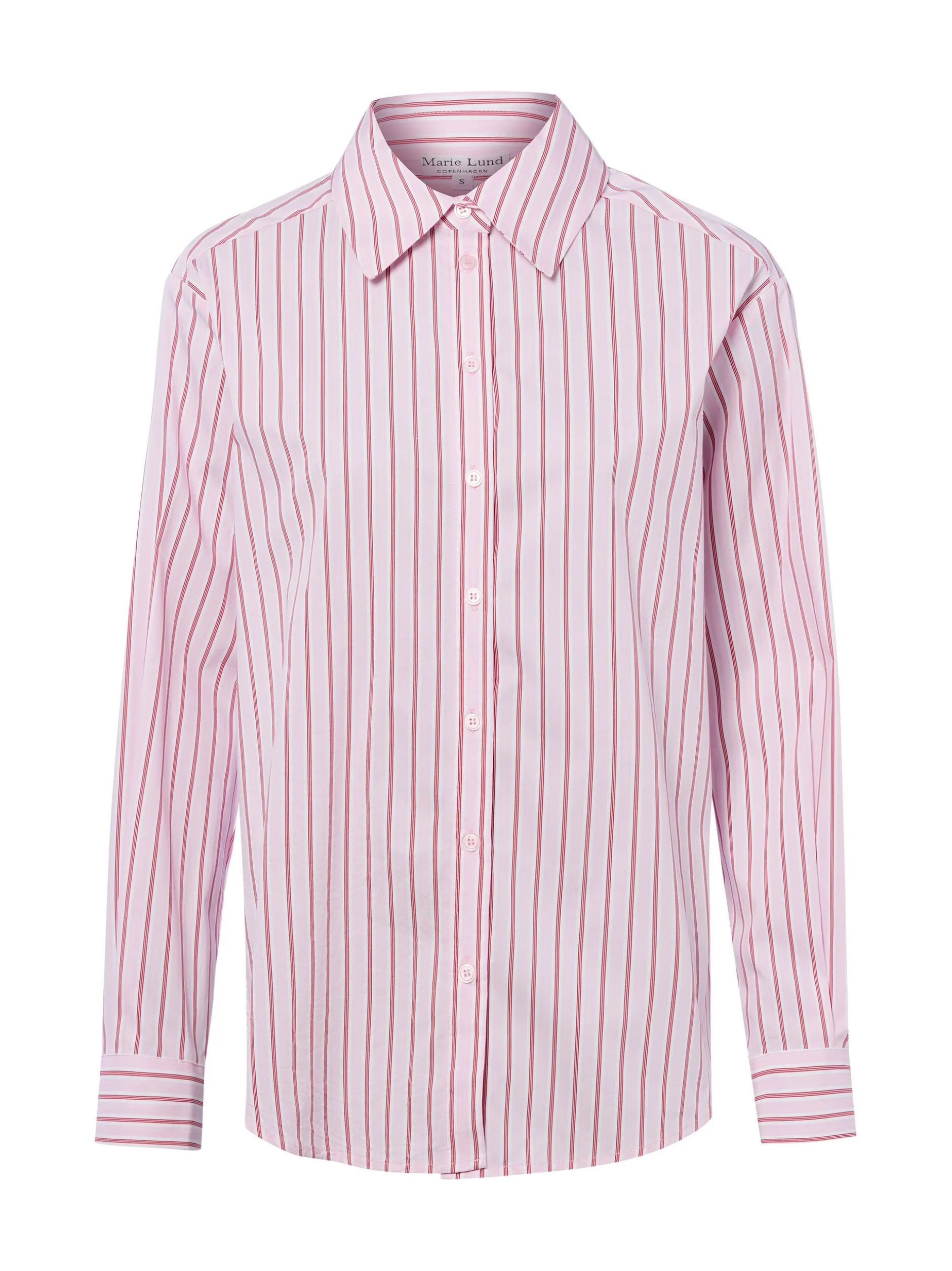 Marie Lund Collection Damen Hemdbluse in rosa weiß