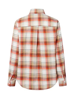 Marie Lund Collection Damen Hemdbluse in ecru orange