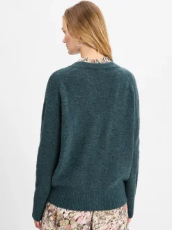 Marie Lund Collection Damen Strickjacke mit Alpaka-Anteil in indigo