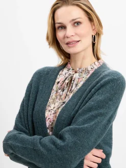 Marie Lund Collection Damen Strickjacke mit Alpaka-Anteil in indigo