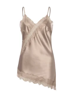Marie Lund Collection Damen Spitzenshirt in taupe