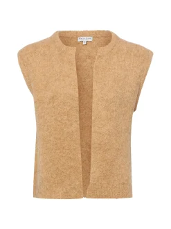 Marie Lund Collection Damen Strickweste mit Wolle in camel