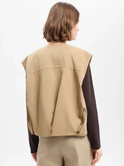 Marie Lund Collection Damen Weste in beige