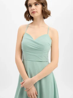 Marie Lund Damen Abendkleid in lind - Ärmel: ohne Arm
