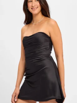 Marie Lund Damen Abendkleid in schwarz - Ärmel: ohne Arm