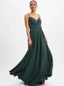 Marie Lund Damen Abendkleid in tanne - Ärmel: ohne Arm