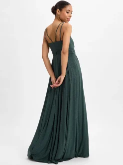 Marie Lund Damen Abendkleid in tanne - Ärmel: ohne Arm