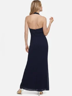 Marie Lund Damen Abendkleid in marine - Ärmel: ohne Arm