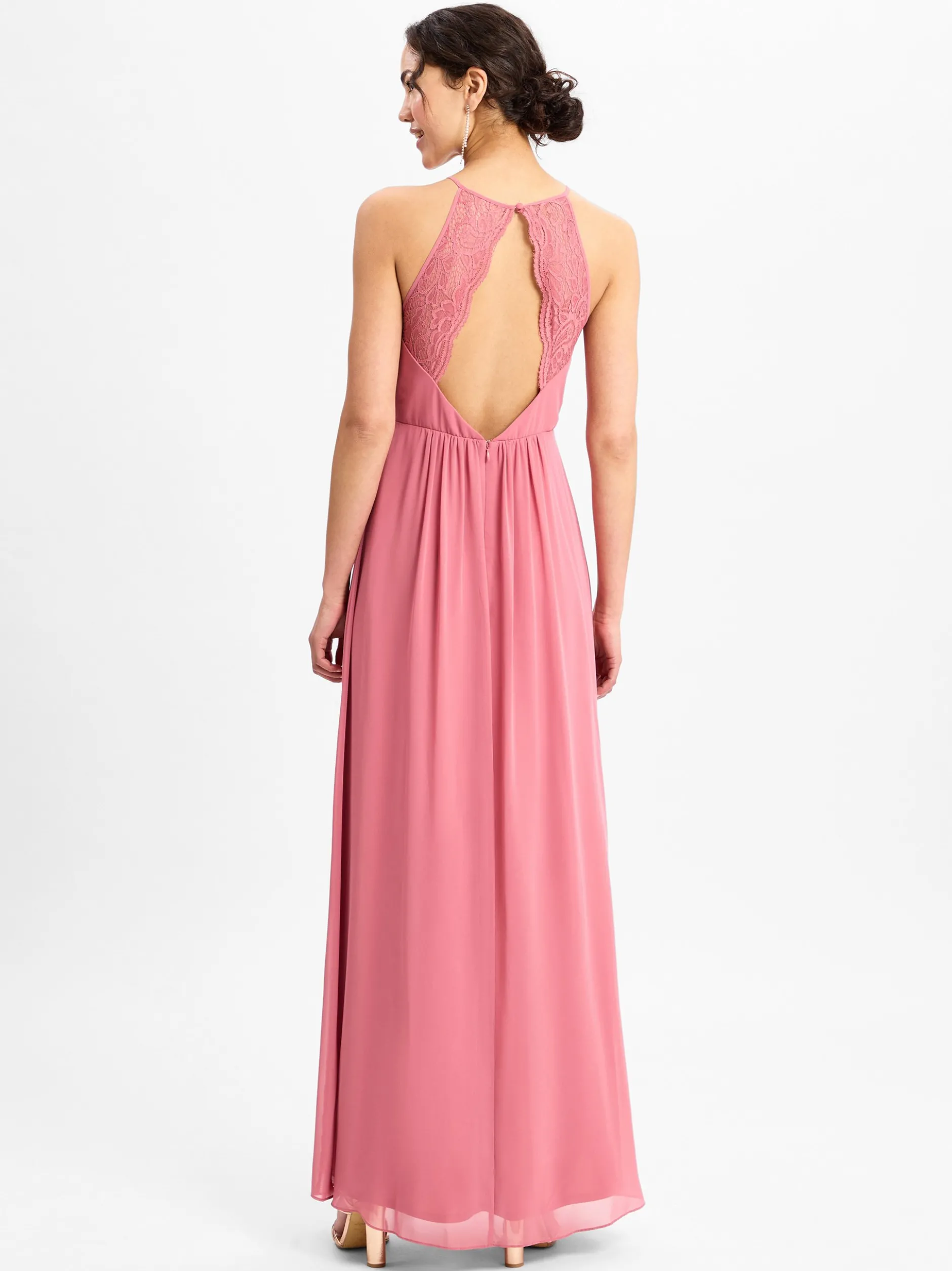 Marie Lund Damen Abendkleid in altrosa - Ärmel: ohne Arm