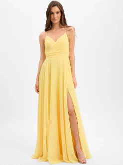 Marie Lund Damen Abendkleid in vanille - Ärmel: ohne Arm