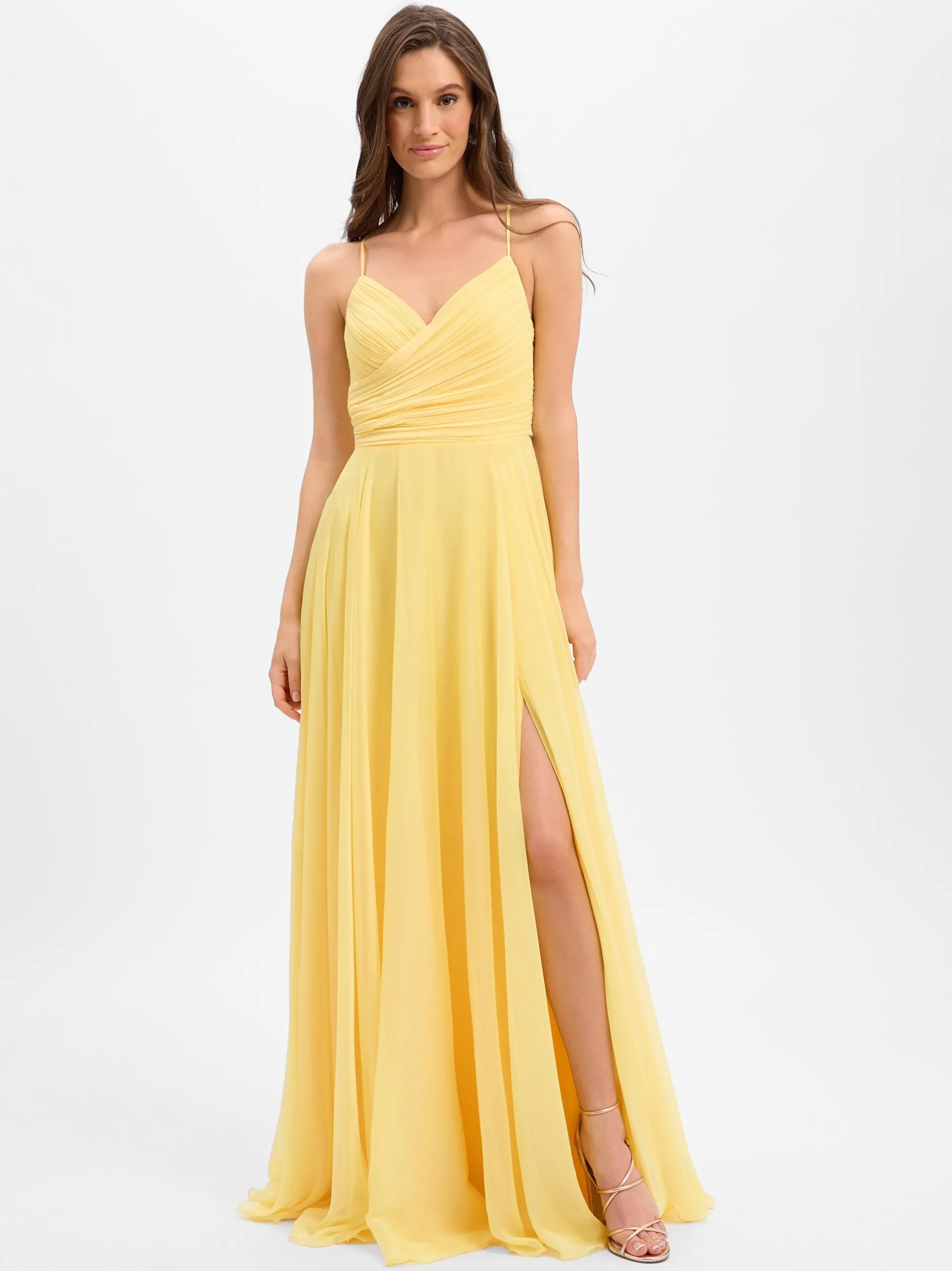 Marie Lund Damen Abendkleid in vanille - Ärmel: ohne Arm