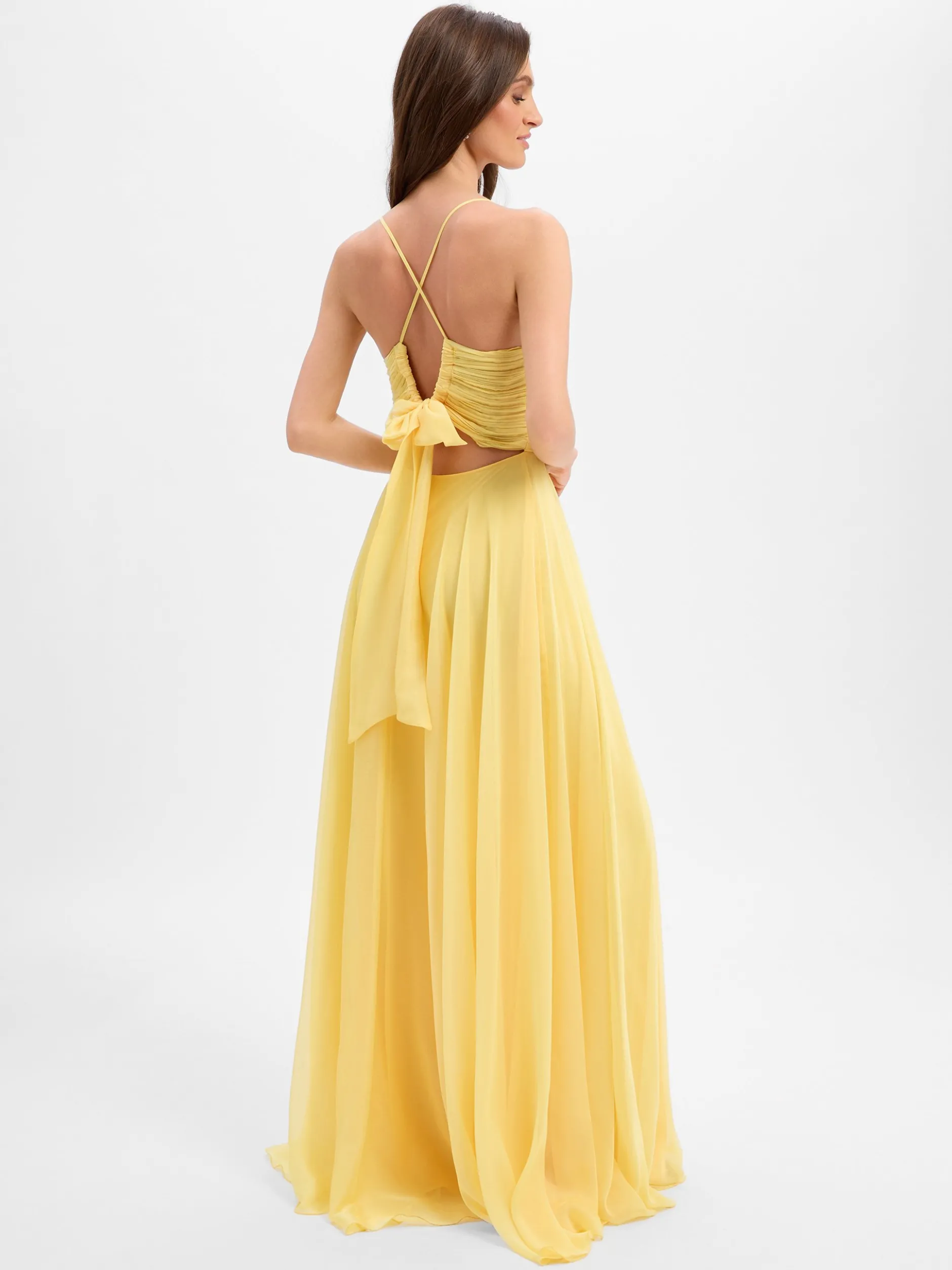 Marie Lund Damen Abendkleid in vanille - Ärmel: ohne Arm