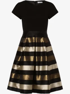 Marie Lund Damen Abendkleid in schwarz gold