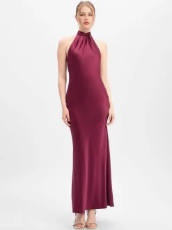 Marie Lund Damen Abendkleid in himbeer - Ärmel: ohne Arm