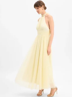 Marie Lund Damen Abendkleid in vanille - Ärmel: ohne Arm