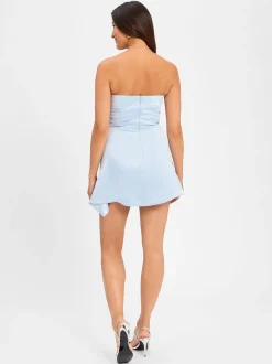 Marie Lund Damen Abendkleid in hellblau - Länge: kurz