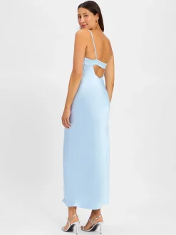 Marie Lund Damen Abendkleid in hellblau - Länge: lang