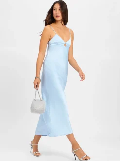 Marie Lund Damen Abendkleid in hellblau - Länge: lang