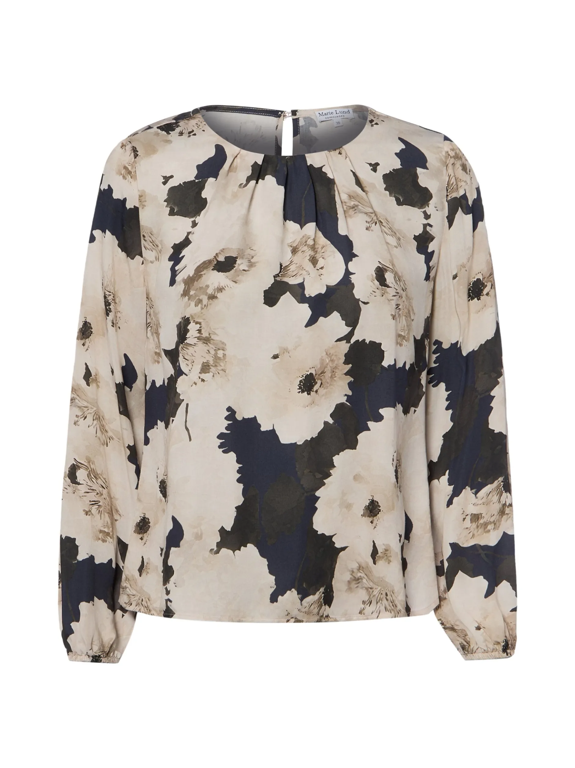 Marie Lund Damen Bluse in beige mehrfarbig