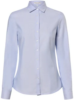 Marie Lund Damen Bluse in blau - Ärmel: langarm