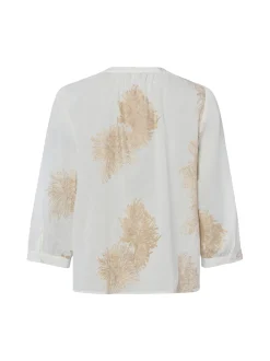 Marie Lund Damen Bluse in ecru melange - Ärmel: 3/4 Arm