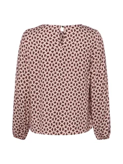 Marie Lund Damen Bluse in rosa bordeaux - Ärmel: langarm