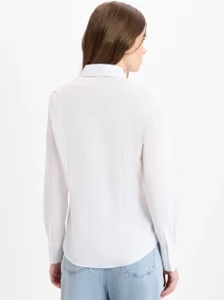 Marie Lund Damen Bluse in weiß - Ausschnitt: Kent