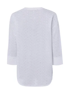 Marie Lund Damen Bluse in weiß - Ärmel: 3/4 Arm