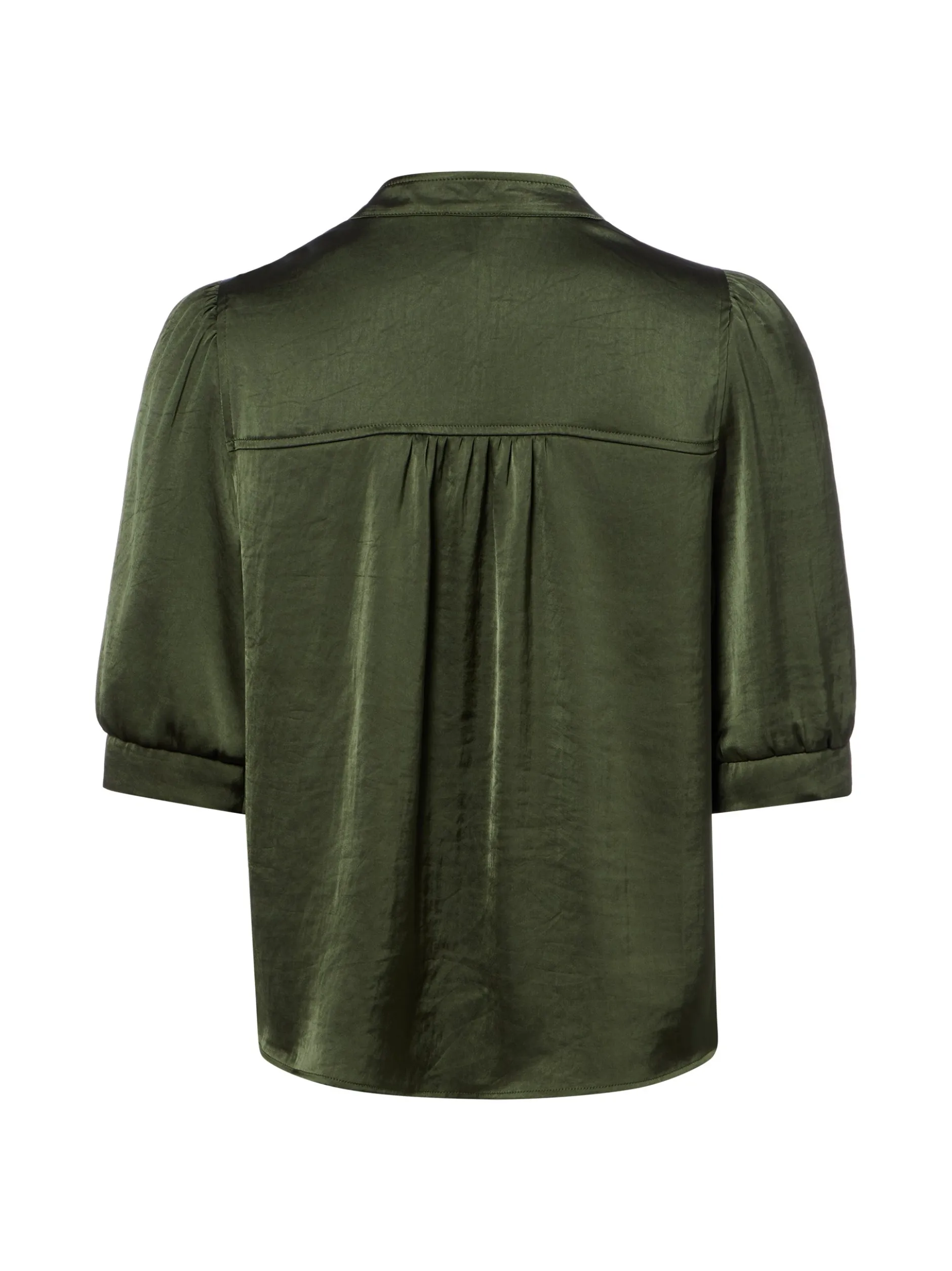 Marie Lund Damen Blusenshirt in tanne - Ärmel: Halbarm
