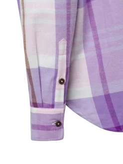 Marie Lund Damen Hemdbluse in flieder - Ausschnitt: Kent