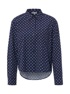 Marie Lund Damen Hemdbluse in marine weiß