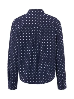 Marie Lund Damen Hemdbluse in marine weiß
