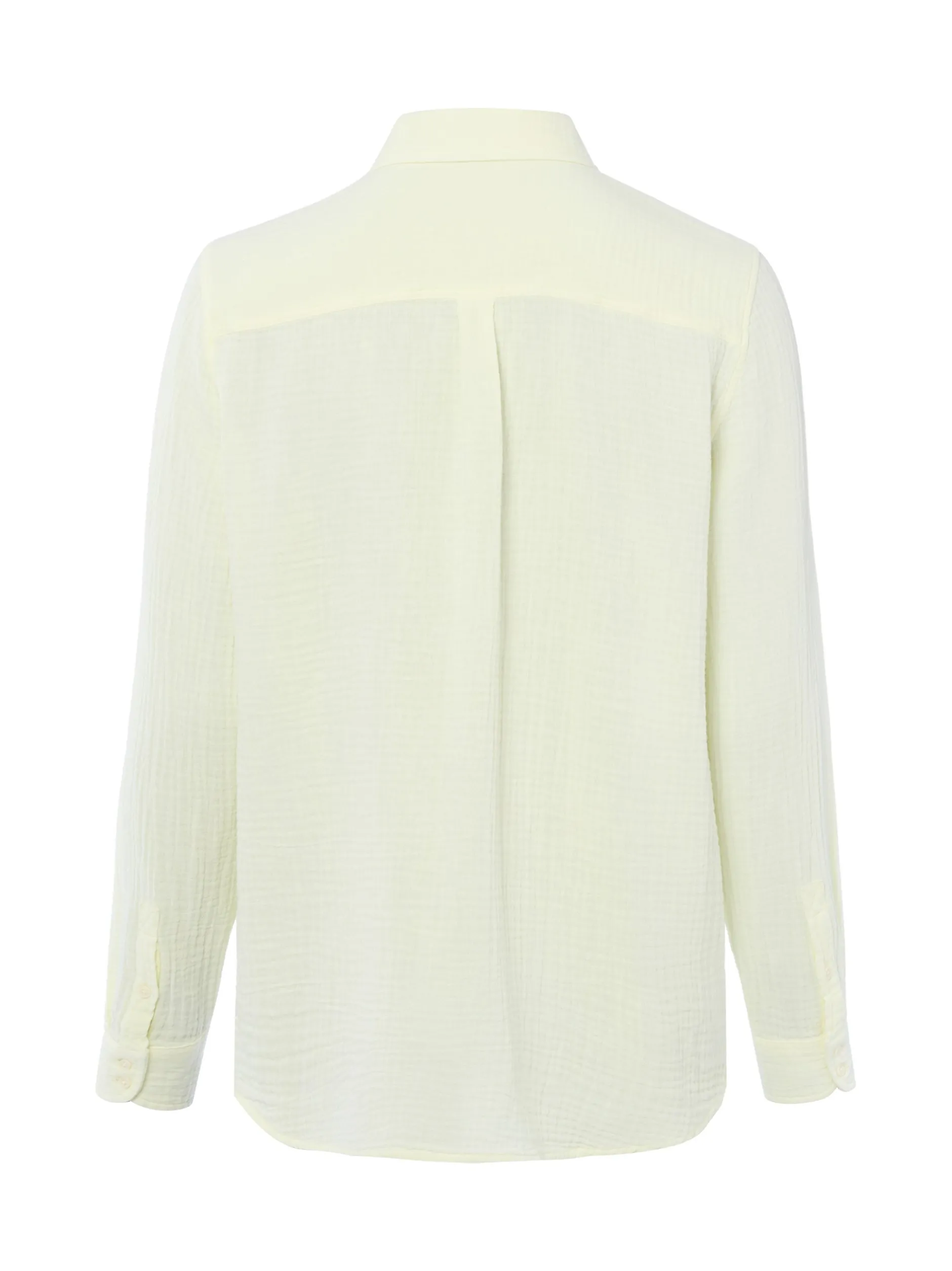 Marie Lund Damen Hemdbluse in vanille - Ärmel: langarm