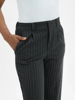 Marie Lund Damen Hose in anthrazit - Länge: lang