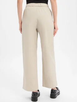 Marie Lund Damen Hose in beige - Länge: lang