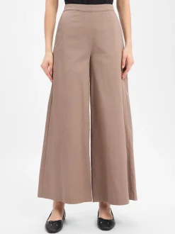 Marie Lund Damen Hose in braun - Länge: lang