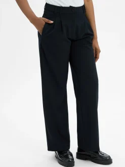 Marie Lund Damen Hose in marine - Länge: lang