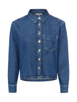Marie Lund Damen Jeansbluse - Birgit in blue stone