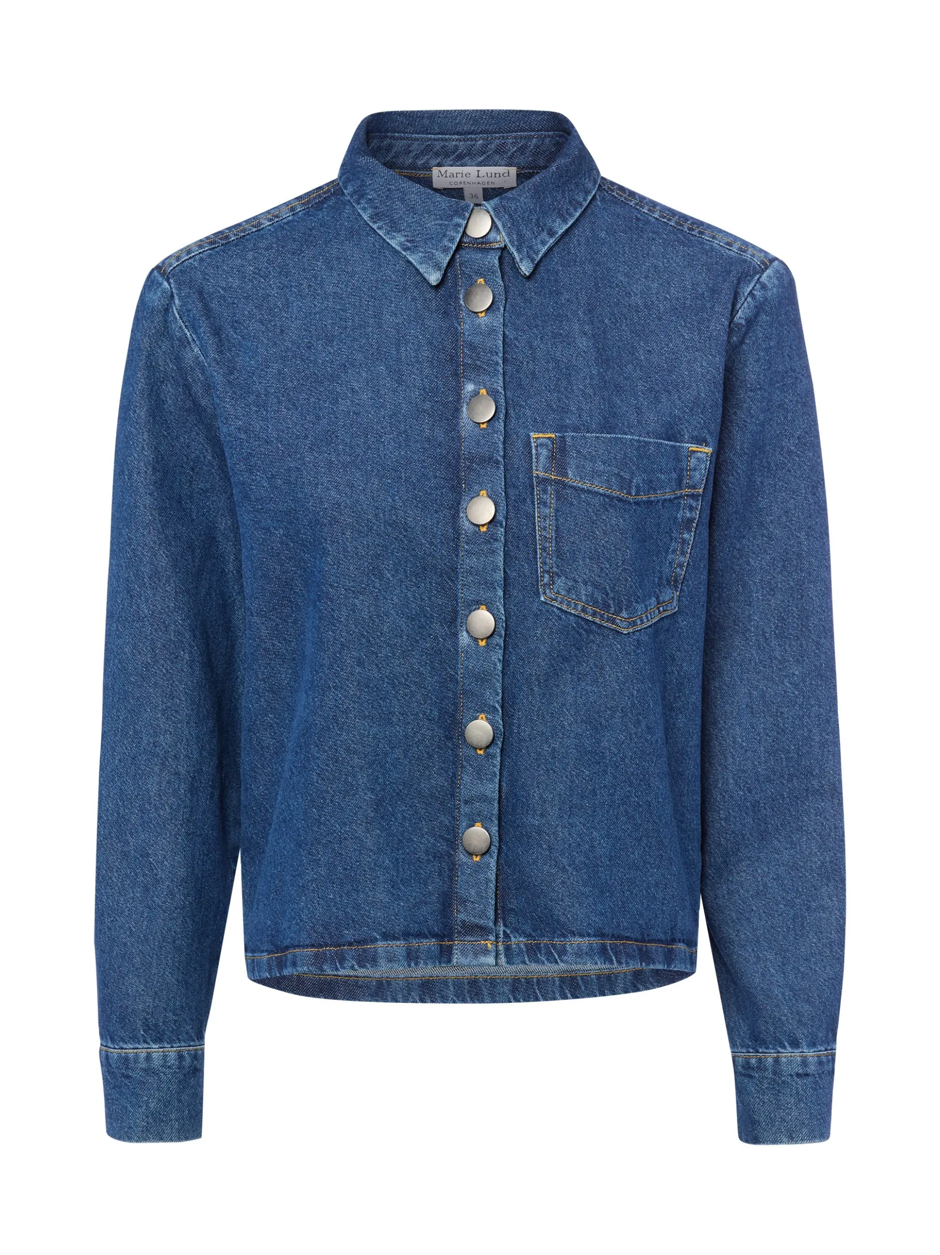 Marie Lund Damen Jeansbluse - Birgit in blue stone
