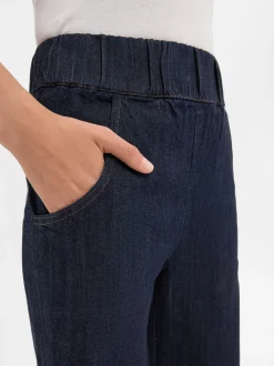 Marie Lund Damen Jeans in dark stone - Länge: lang