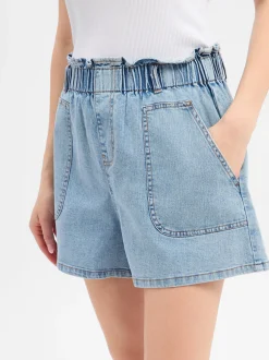 Marie Lund Damen Jeansshorts in light stone