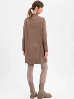 Marie Lund Damen Kleid in braun - Ausschnitt: Stehkragen