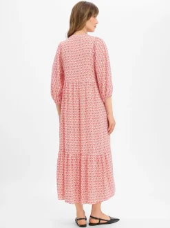 Marie Lund Damen Kleid - Saskia Long in rot weiß