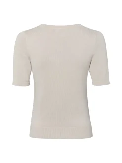 Marie Lund Damen Kurzarm-Pullover in kitt