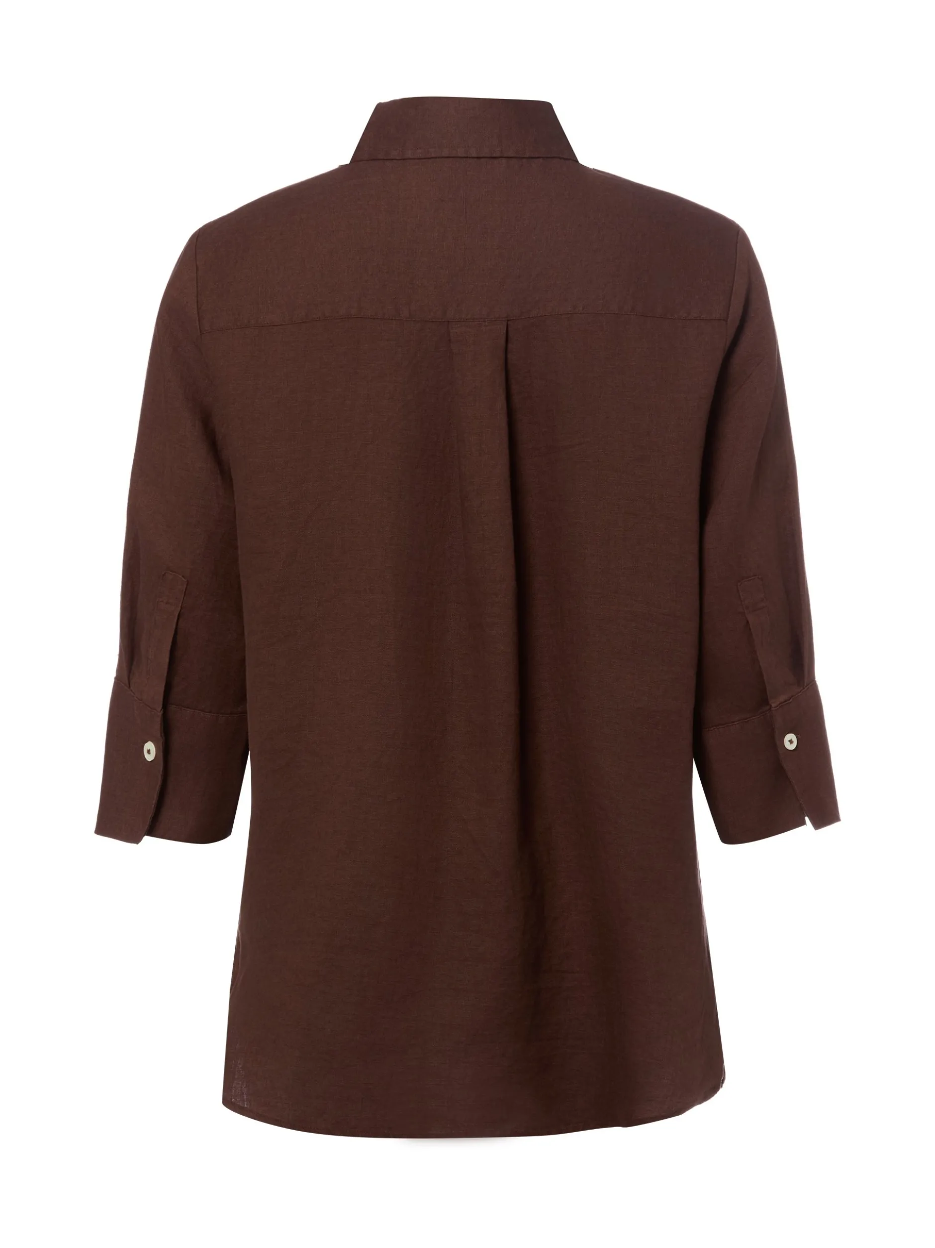 Marie Lund Damen Leinenbluse - Rihab in schoko