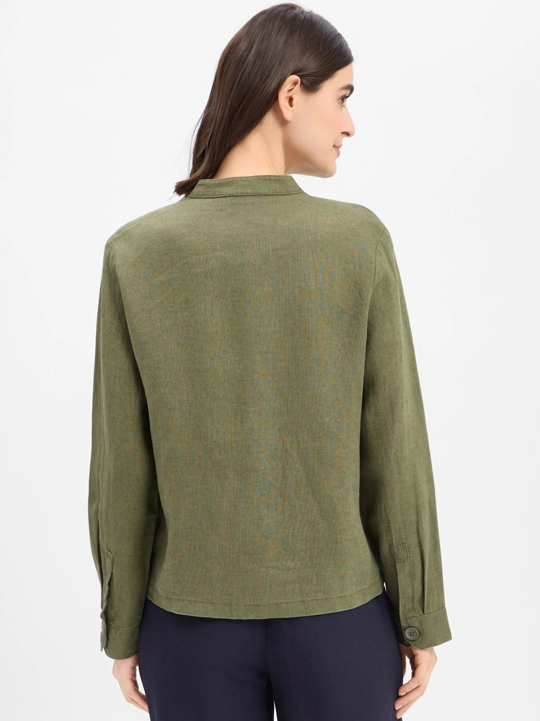 Marie Lund Damen Leinenbluse - Emma in oliv