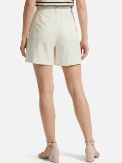 Marie Lund Damen Leinen-Mix-Bermuda in ecru